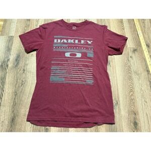 Oakley Shirt, Men's Size Large, Red Gray, Graphic Print, Crewneck, Logo